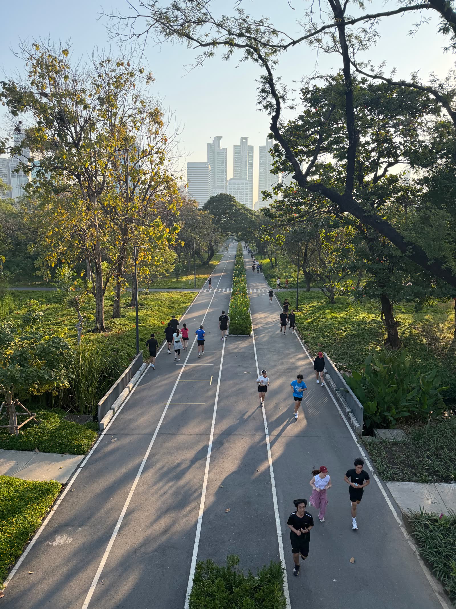 Runners at Benjakitti Park, Bangkok